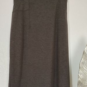 Women's Plus Dark Gray Pencil Skirt